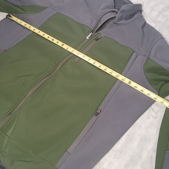 LL Bean Men 2XLT Jacket Fleece Lined Gray Green Polartec Full-Zip Hiking Outdoor - Picture 10 of 12